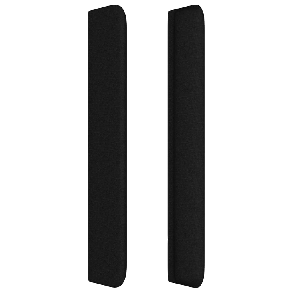 Fekete szövet fejtámla szárnyakkal 183x16x118/128 cm