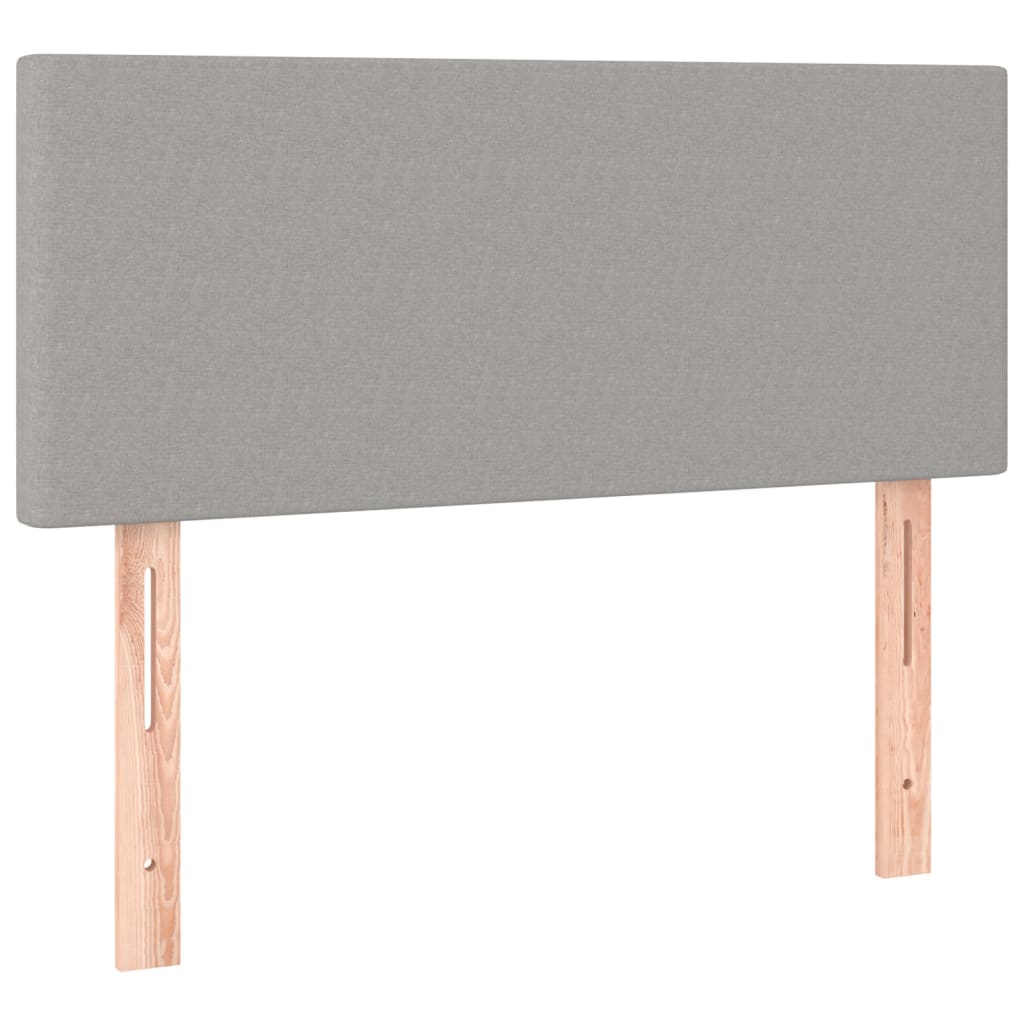 Világosszürke szövet led-es fejtámla 100x5x78/88 cm