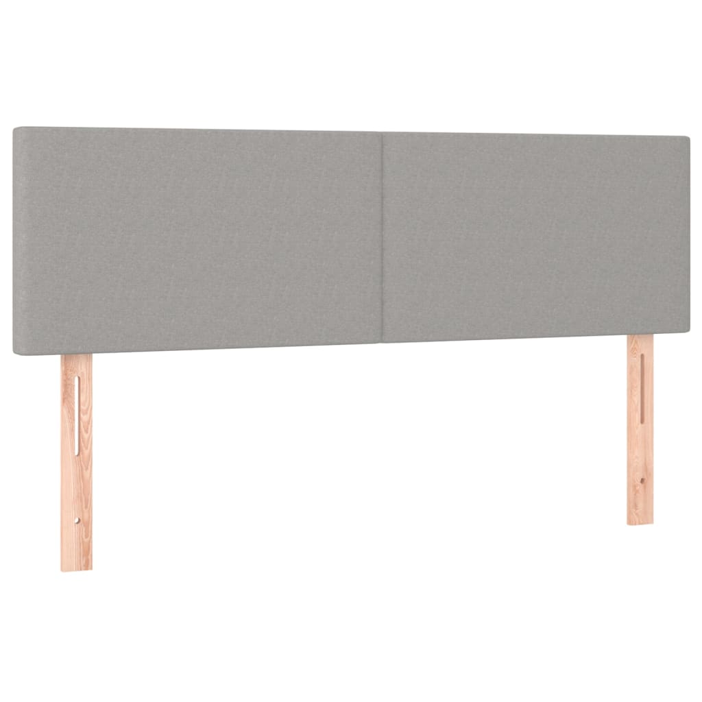 Világosszürke szövet led-es fejtámla 144 x 5 x 78/88 cm
