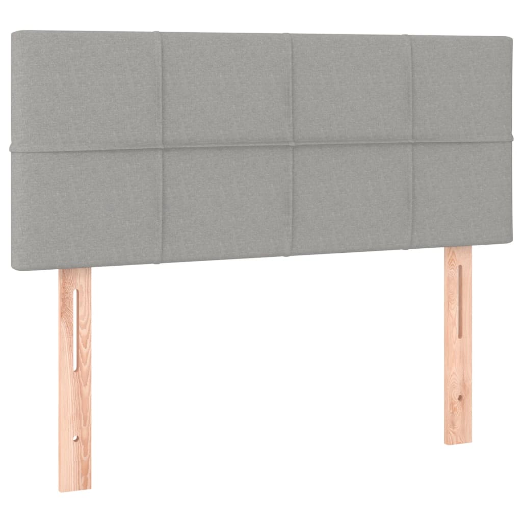 Világosszürke szövet led-es fejtámla 80 x 5 x 78/88 cm