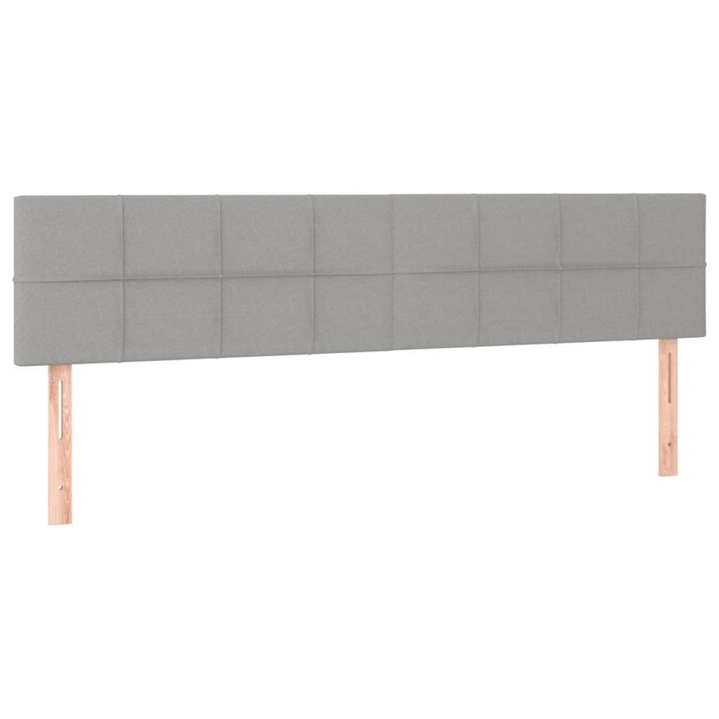 Világosszürke szövet led-es fejtámla 160x5x78/88 cm