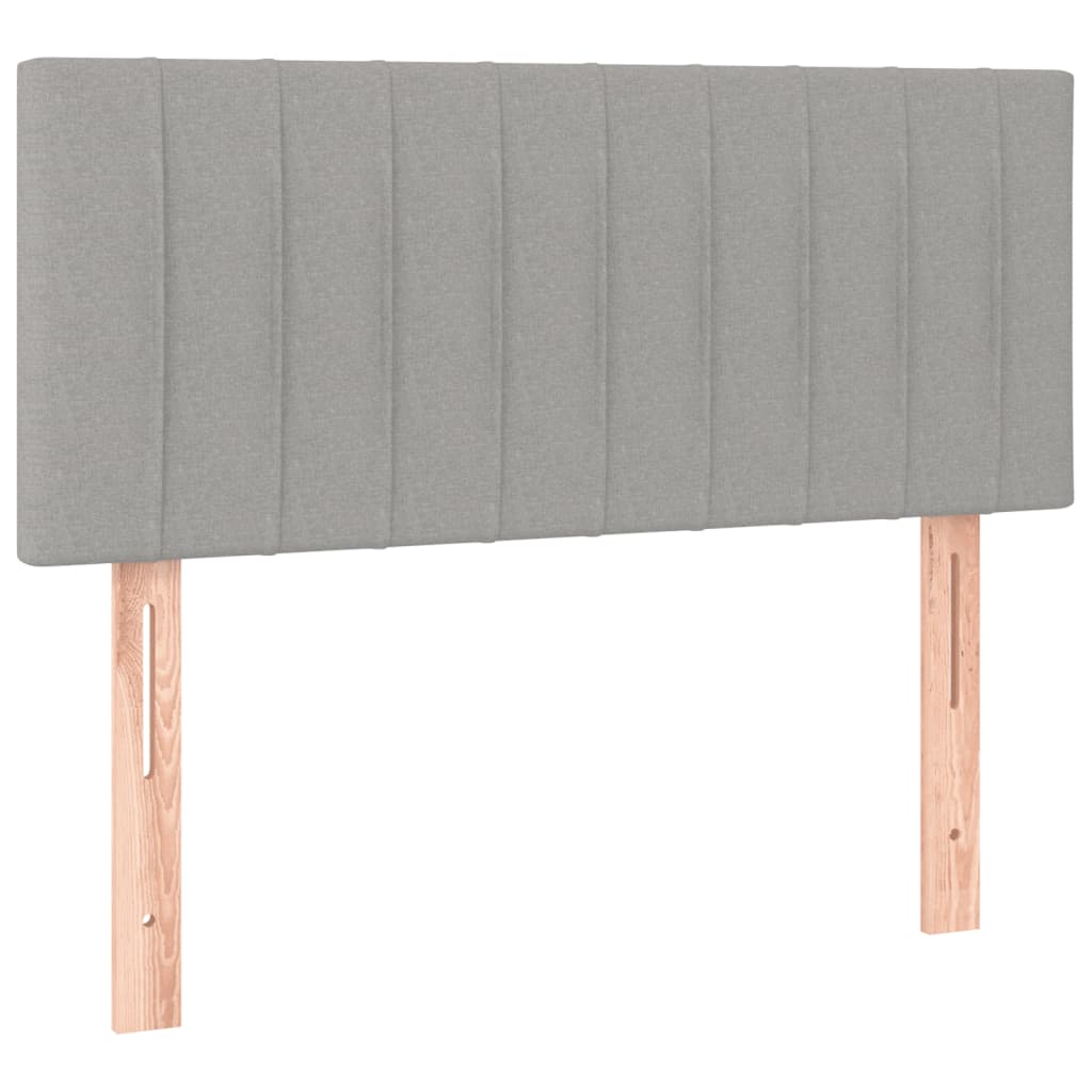 Világosszürke szövet led-es fejtámla 80 x 5 x 78/88 cm