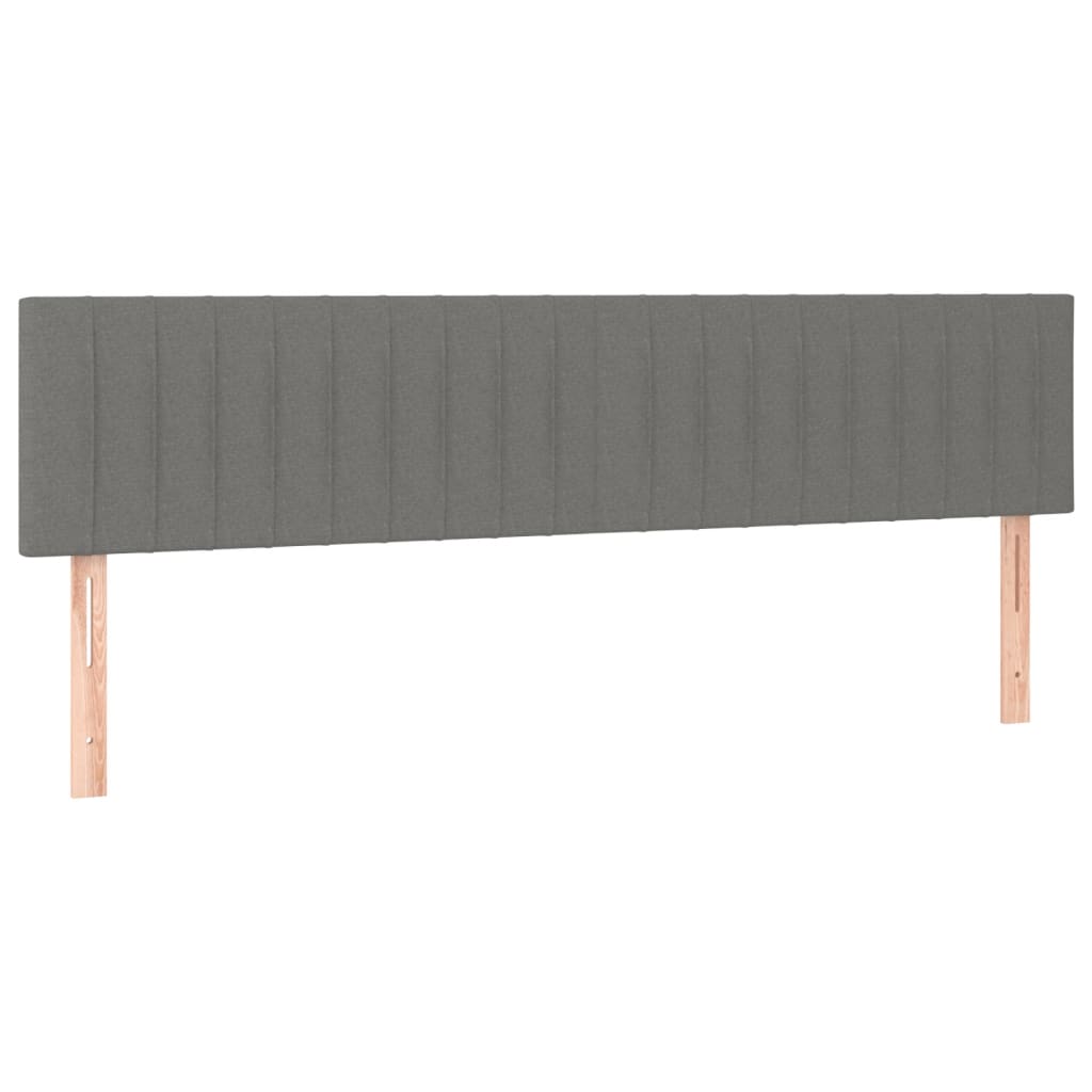 Sötétszürke szövet led-es fejtámla 160x5x78/88 cm