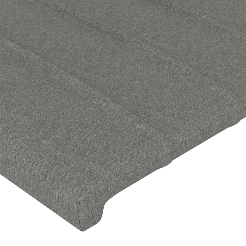 Sötétszürke szövet led-es fejtámla 160x5x78/88 cm