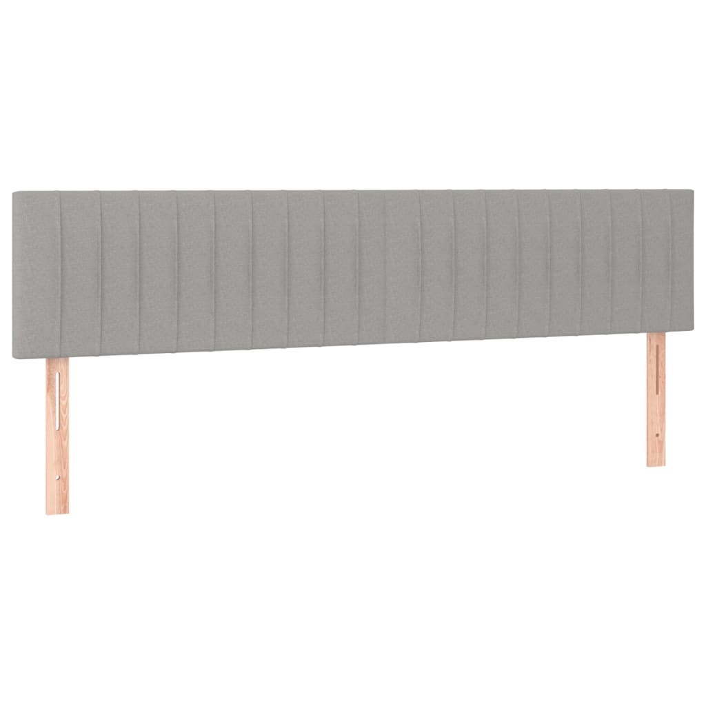 Világosszürke szövet led-es fejtámla 200x5x78/88 cm
