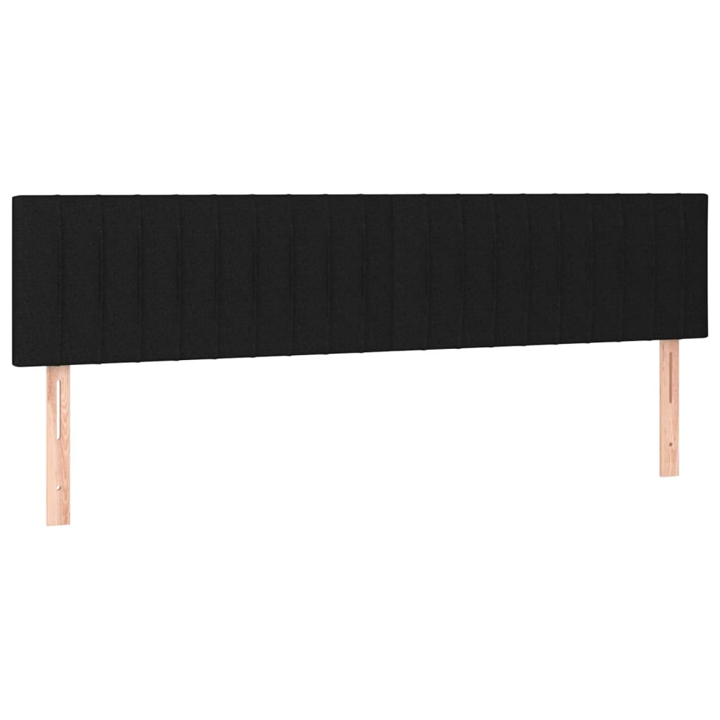 Fekete szövet led-es fejtámla 200x5x78/88 cm