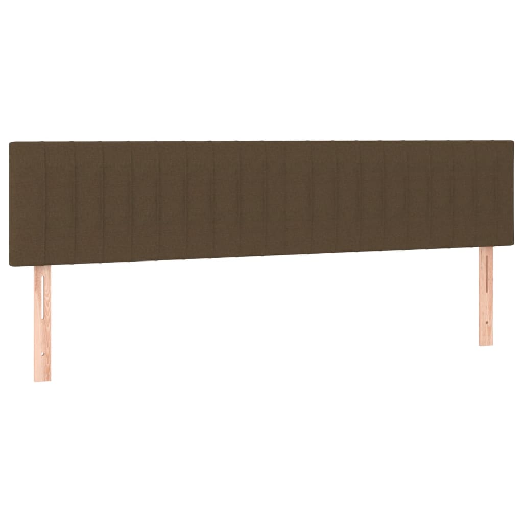 Sötétbarna szövet led-es fejtámla 200x5x78/88 cm