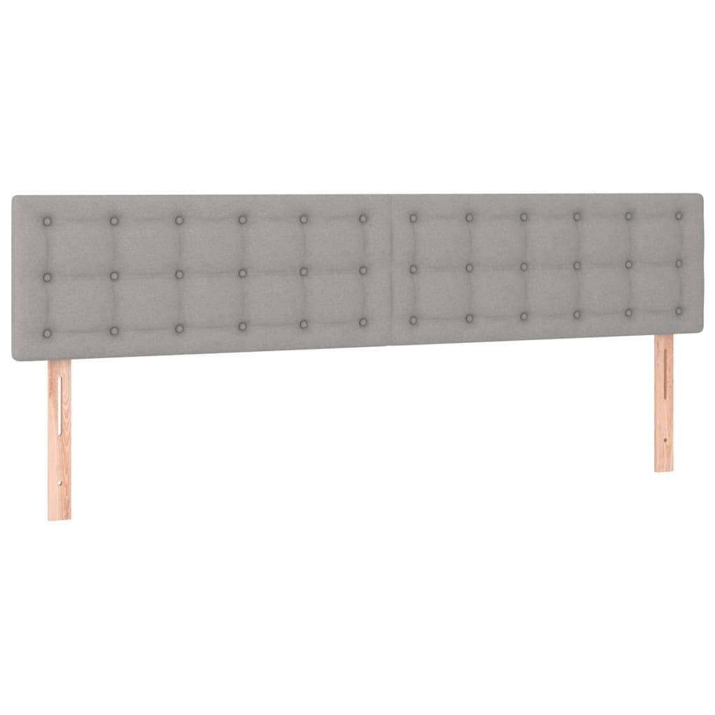 Világosszürke szövet led-es fejtámla 200x5x78/88 cm