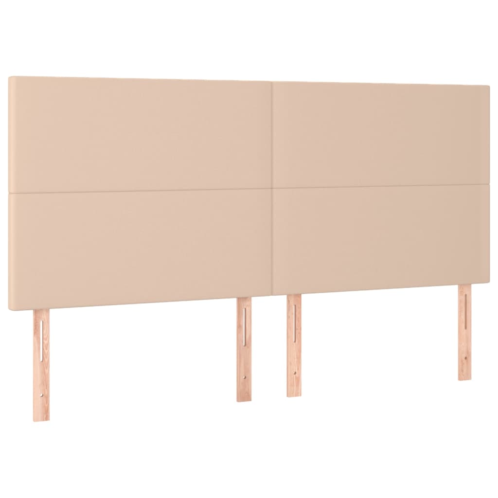 Cappuccino műbőr led-es fejtámla 200x5x118/128 cm
