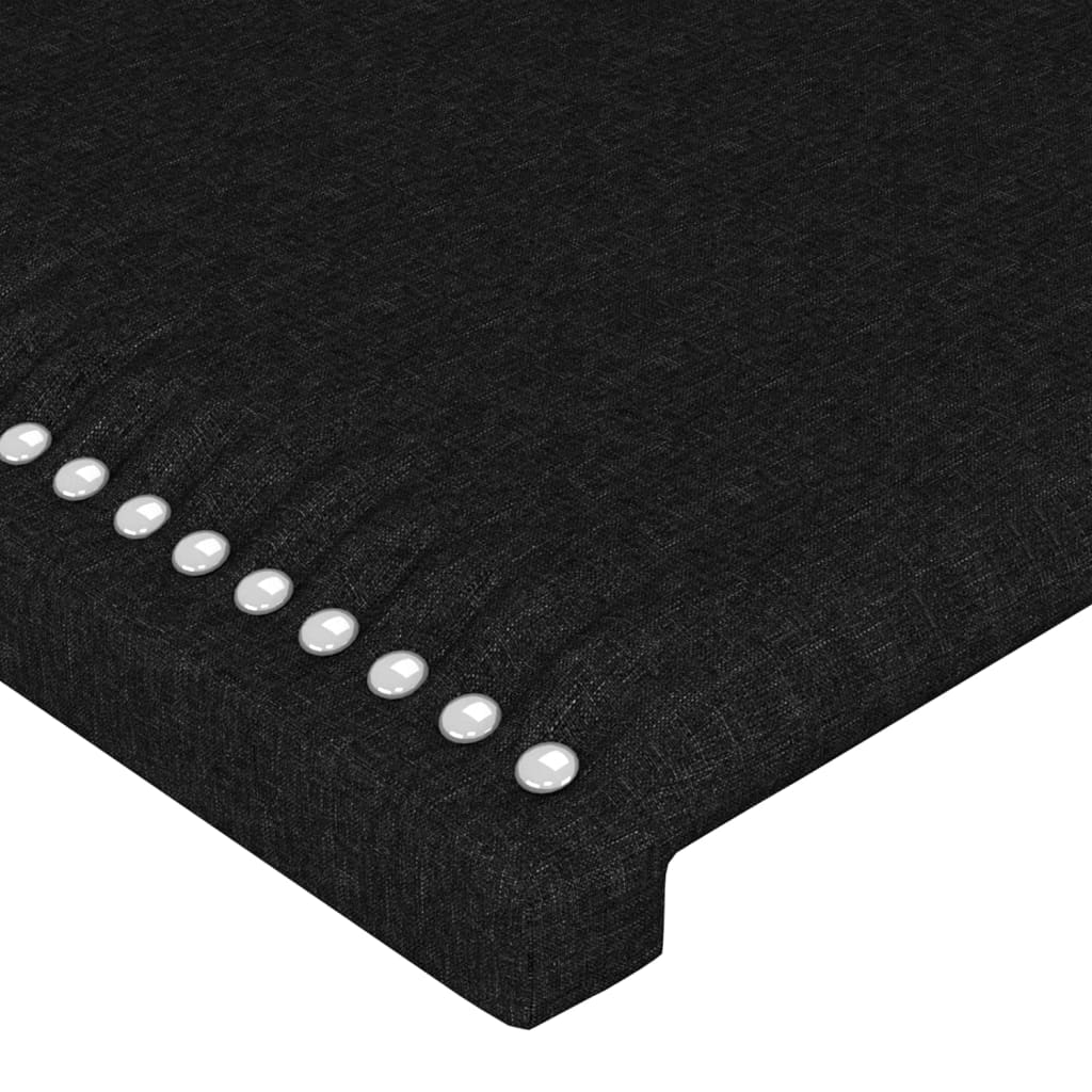 Fekete szövet led-es fejtámla 90x5x118/128 cm