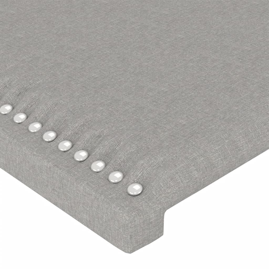 Világosszürke szövet led-es fejtámla 100x5x118/128 cm