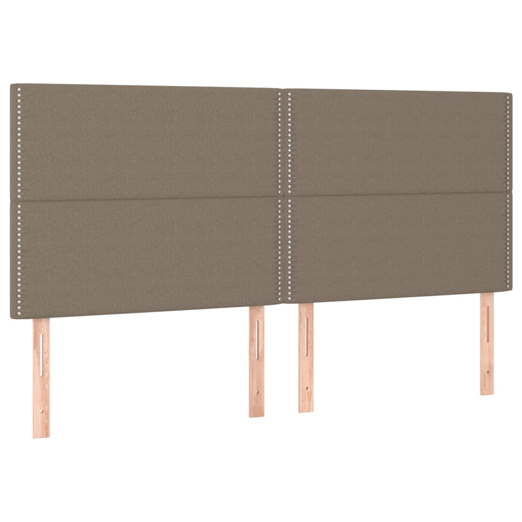 Tópszínű szövet led-es fejtámla 200x5x118/128 cm
