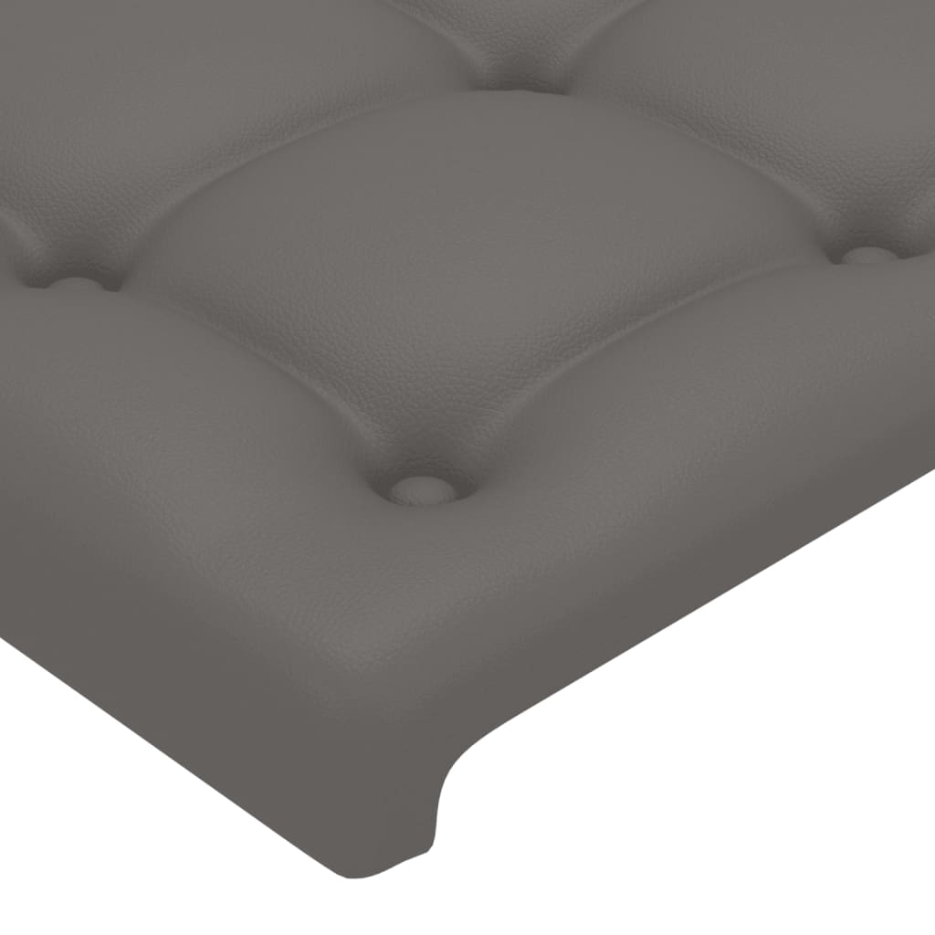 Szürke műbőr led-es fejtámla 144x5x118/128 cm