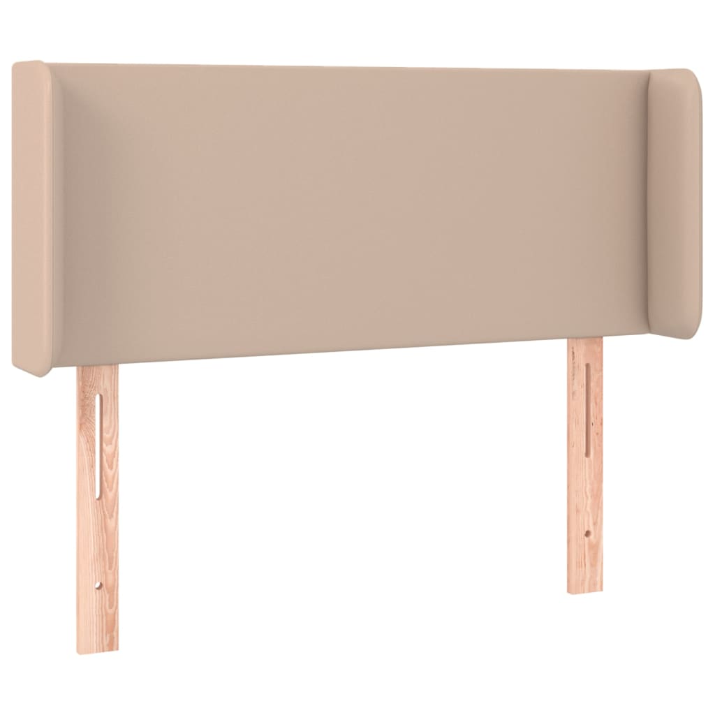 Cappuccino színű műbőr led-es fejtámla 103x16x78/88 cm