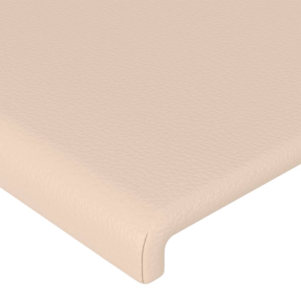 Cappuccino színű műbőr led-es fejtámla 203x16x78/88 cm