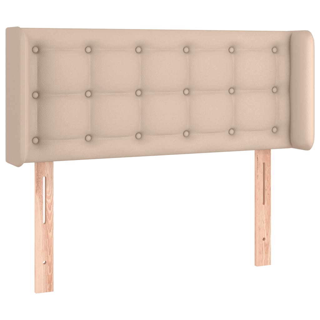 Cappuccino színű műbőr led-es fejtámla 103x16x78/88 cm