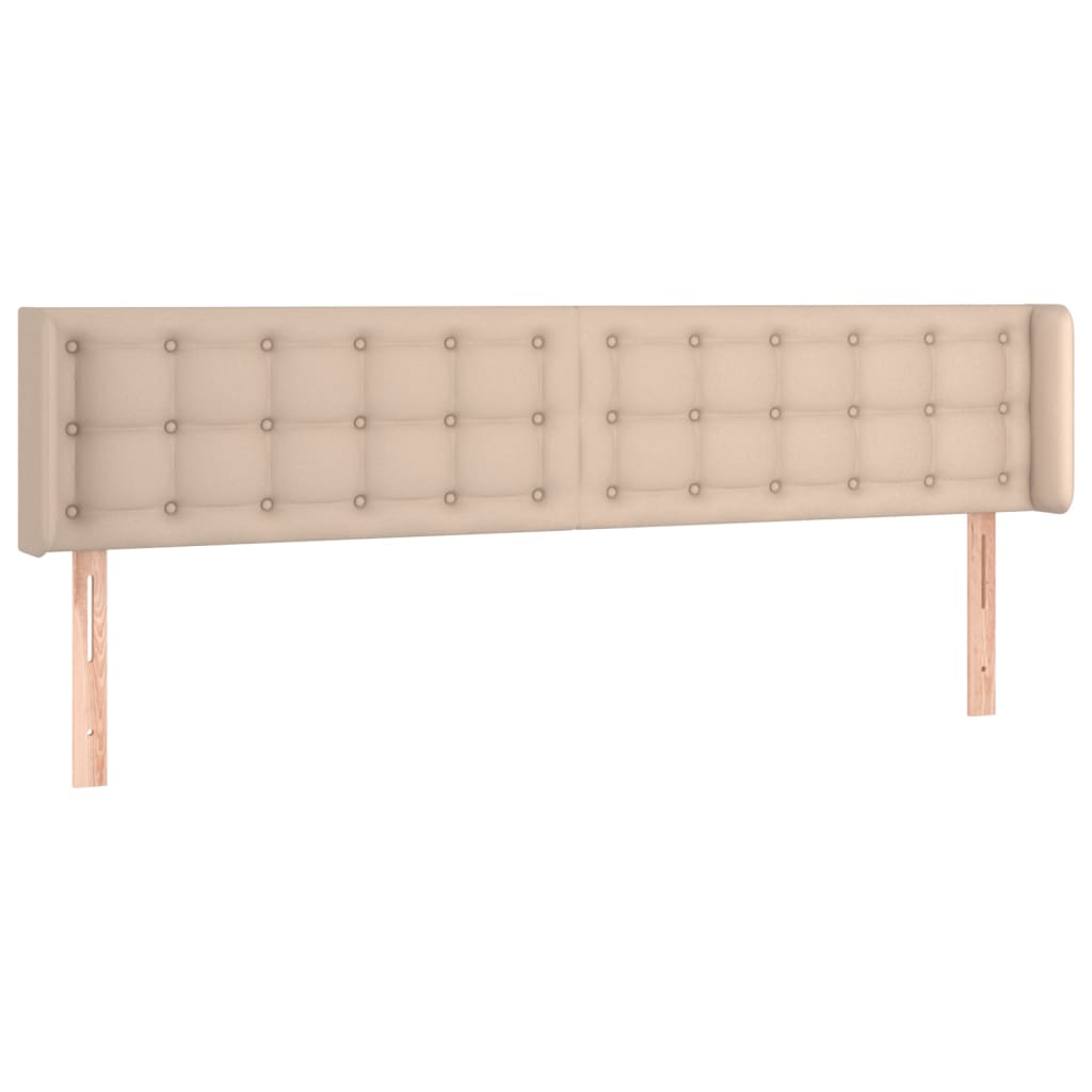 Cappuccino színű műbőr led-es fejtámla 163x16x78/88 cm