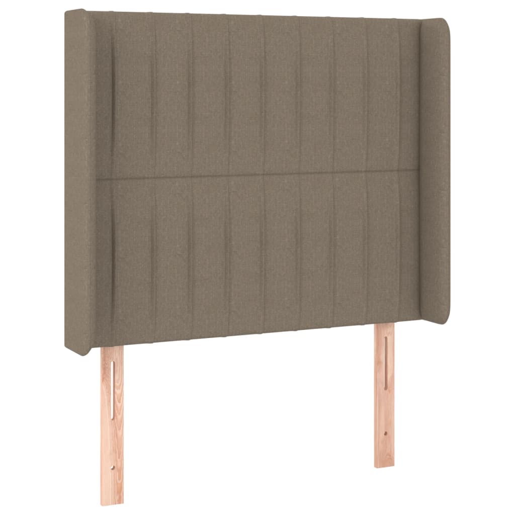 Tópszínű szövet led-es fejtámla 83x16x118/128 cm
