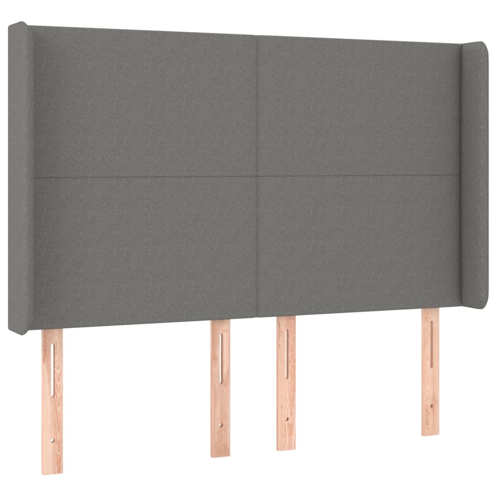 Sötétszürke szövet rugós és led-es ágy matraccal 140x200 cm Sötétszürke szövet rugós és led-es ágy matraccal 140x200 cm