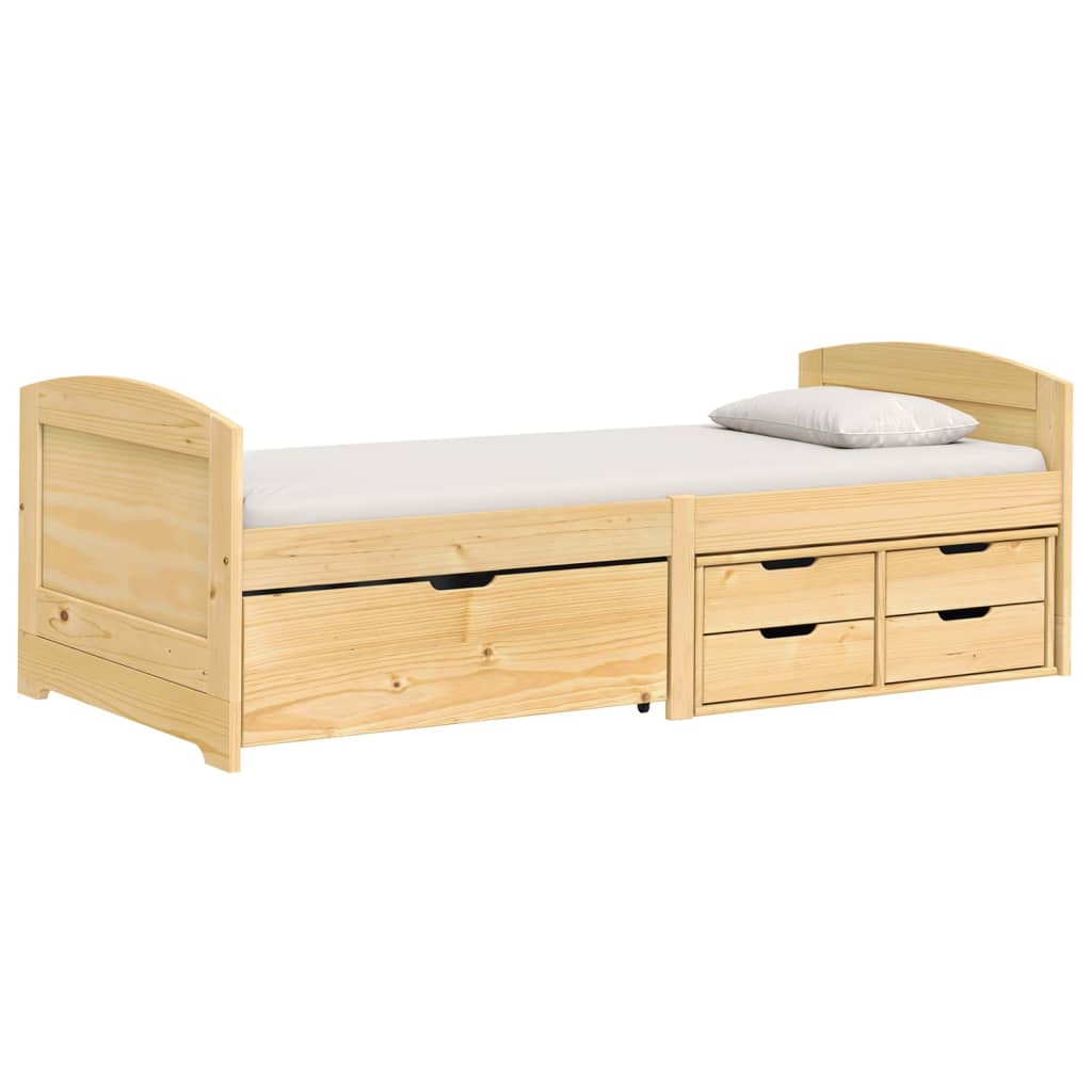 Irun tömör fenyőfa kanapéágy 5 fiókkal 90 x 200 cm Irun tömör fenyőfa kanapéágy 5 fiókkal 90 x 200 cm