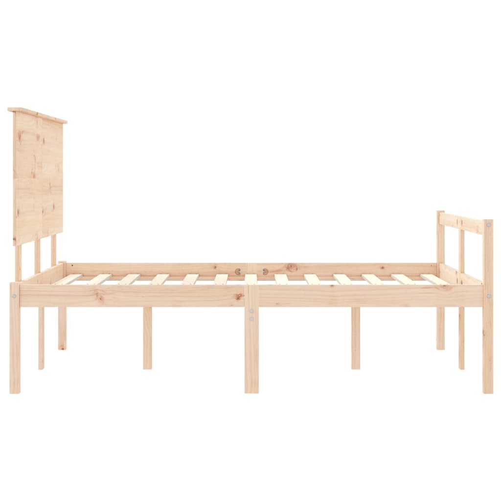 Tömör fa ágykeret fejtámlával 140 x 190 cm Tömör fa ágykeret fejtámlával 140 x 190 cm