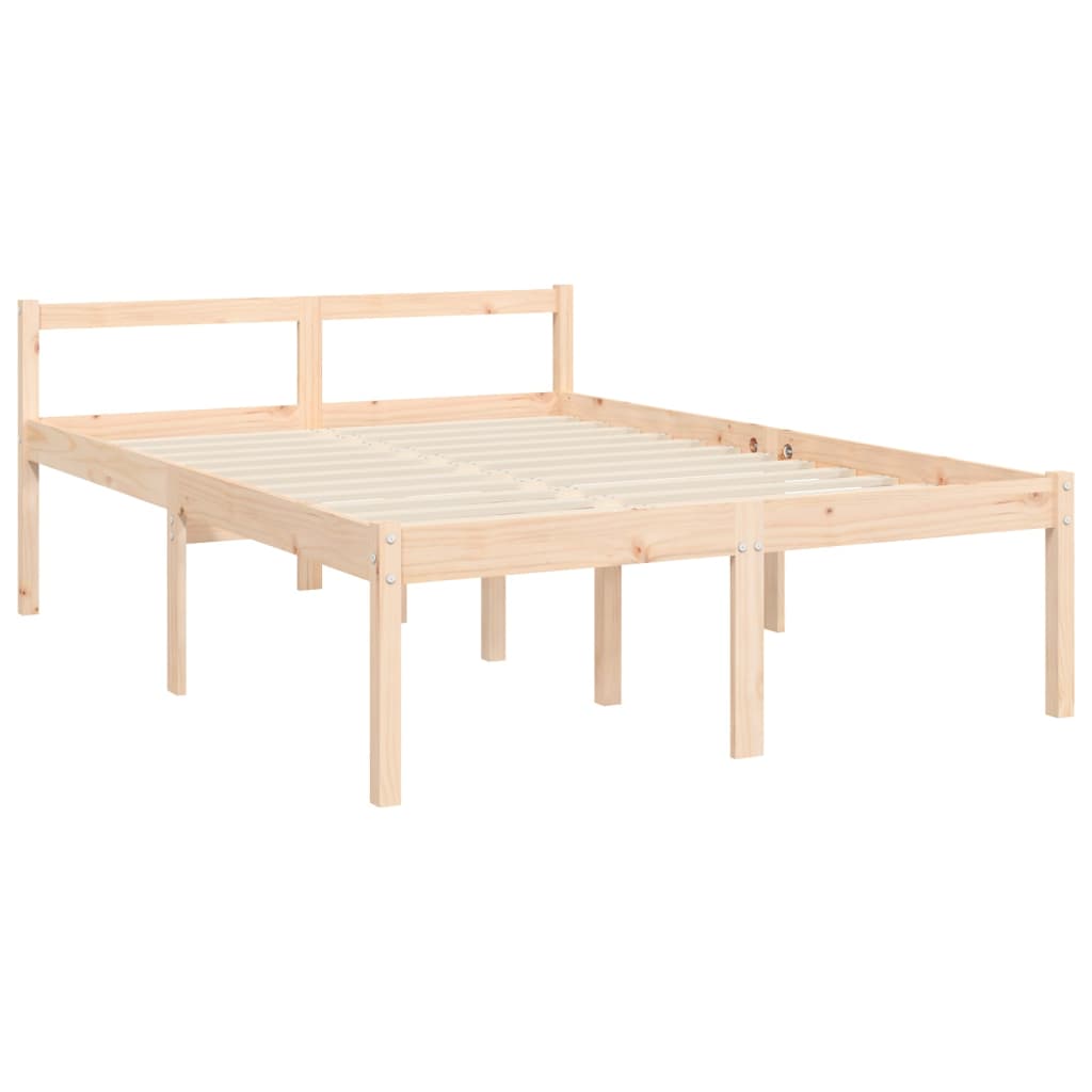 Tömör fa ágykeret fejtámlával 140 x 190 cm Tömör fa ágykeret fejtámlával 140 x 190 cm