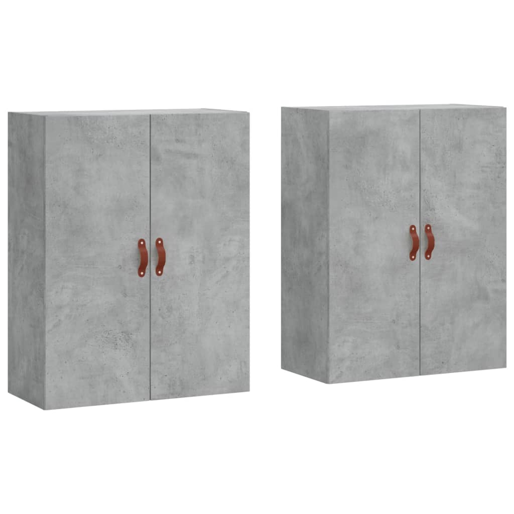 2 db betonszürke faliszekrény 69,5 x 34 x 90 cm
