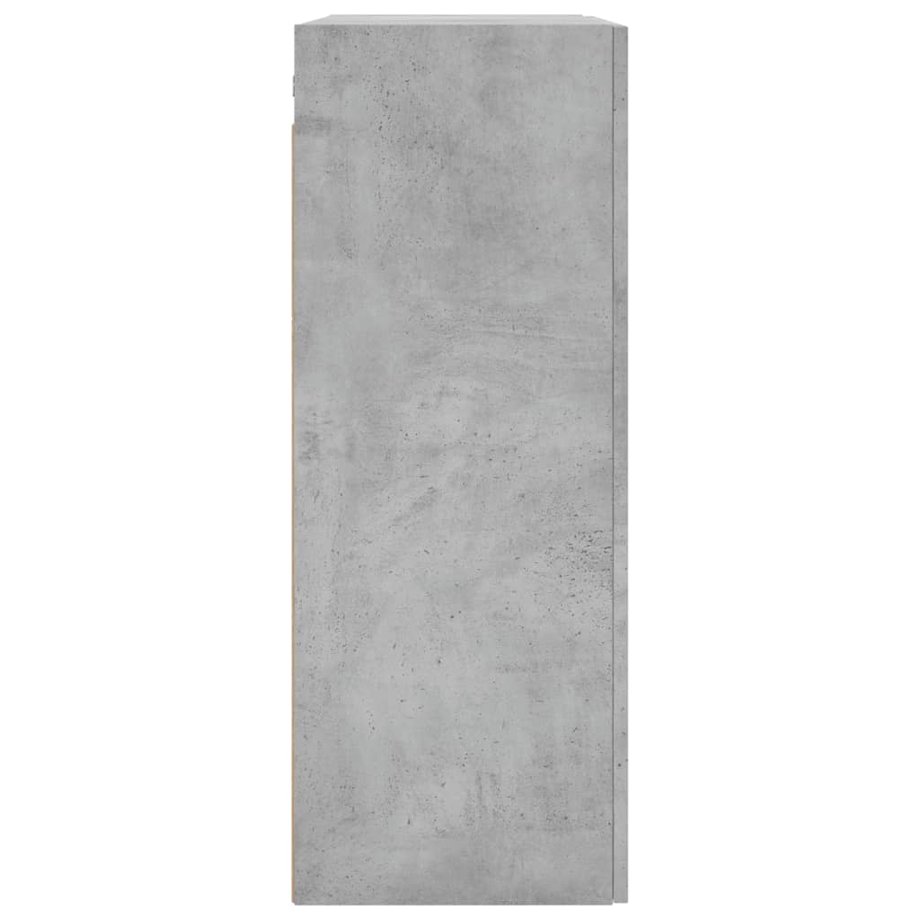 2 db betonszürke faliszekrény 69,5x34x90 cm