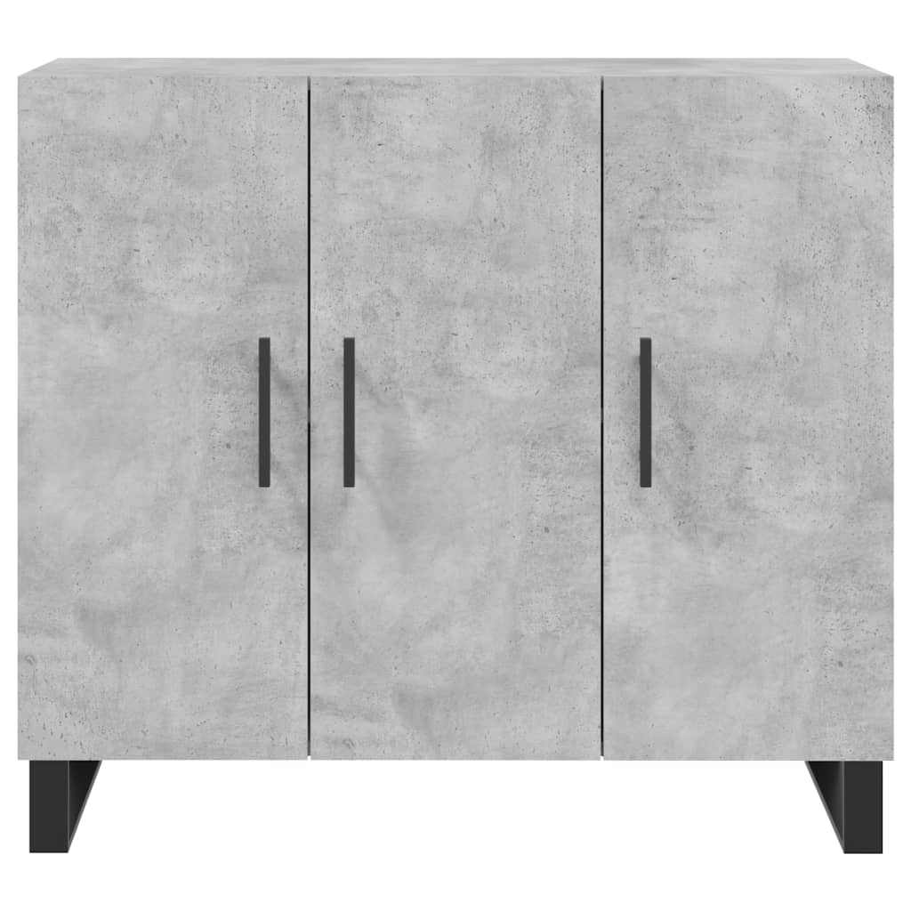Betonszürke szerelt fa tálalószekrény 90 x 34 x 80 cm