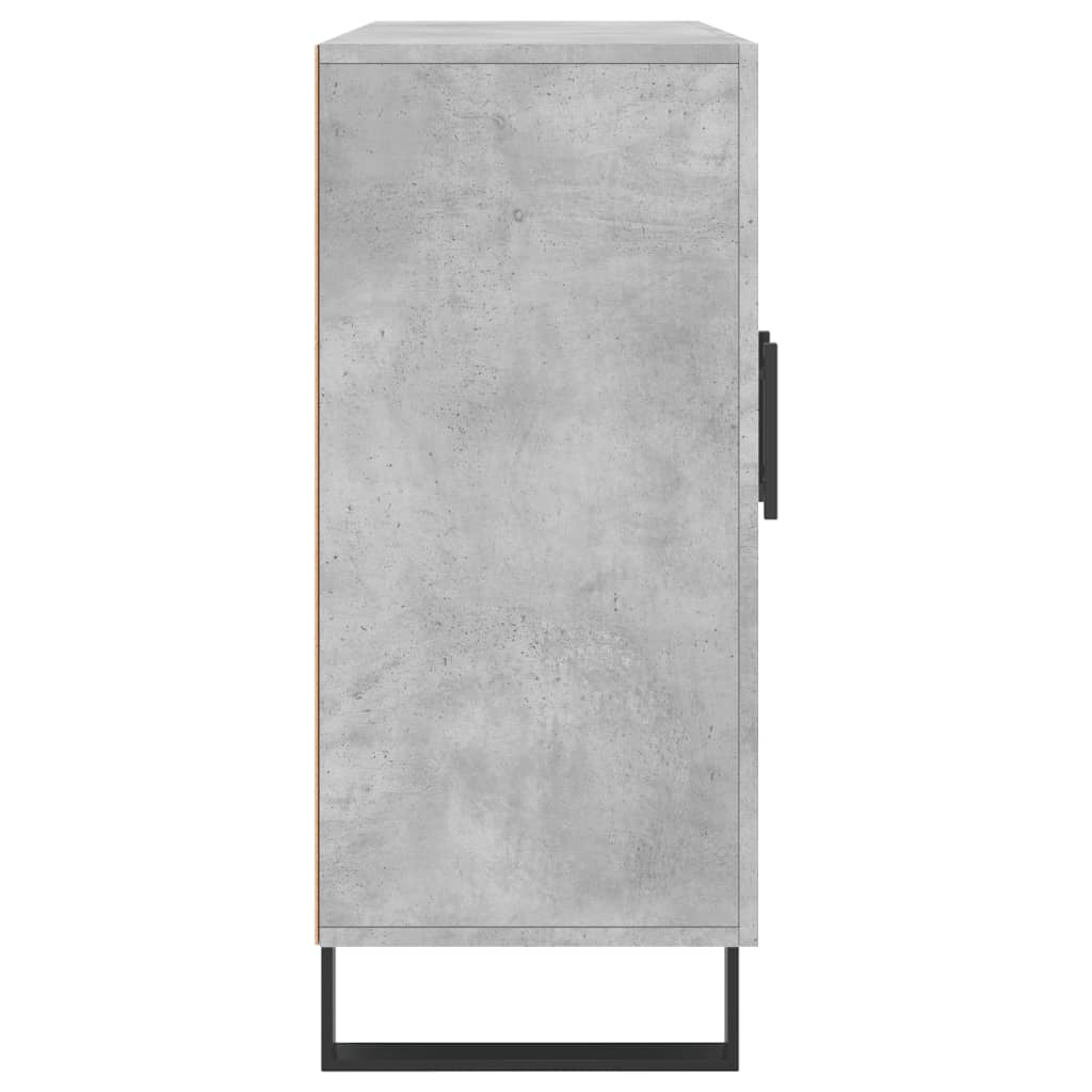 Betonszürke szerelt fa tálalószekrény 90 x 34 x 80 cm