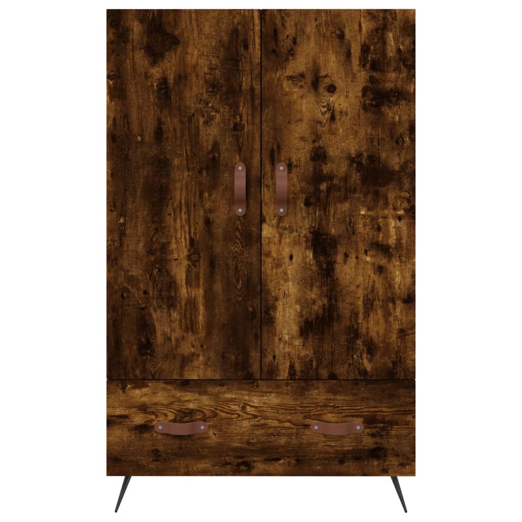 Füstös tölgy színű szerelt fa magasszekrény 69,5 x 31 x 115 cm