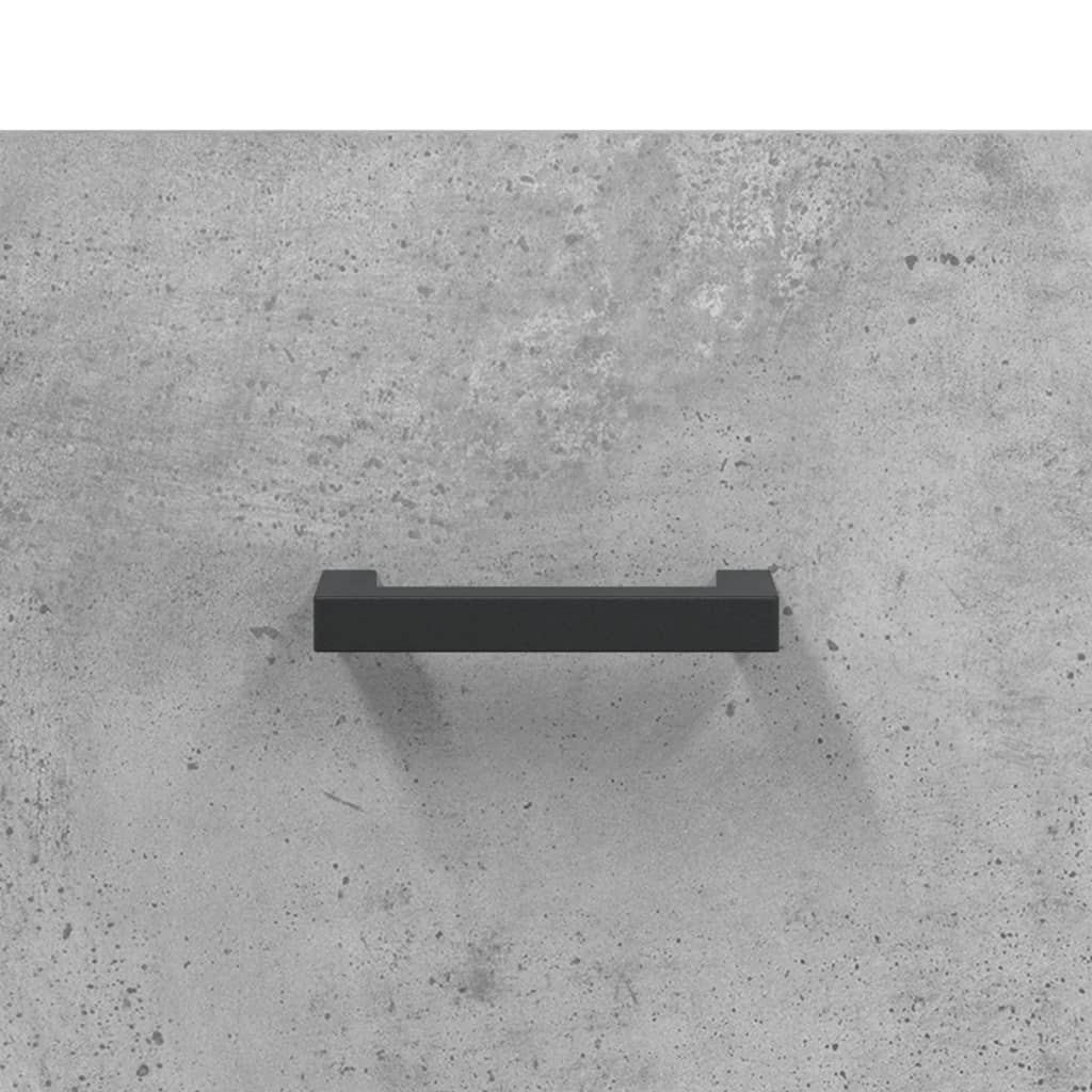 Betonszürke szerelt fa magasszekrény 69,5 x 31 x 115 cm