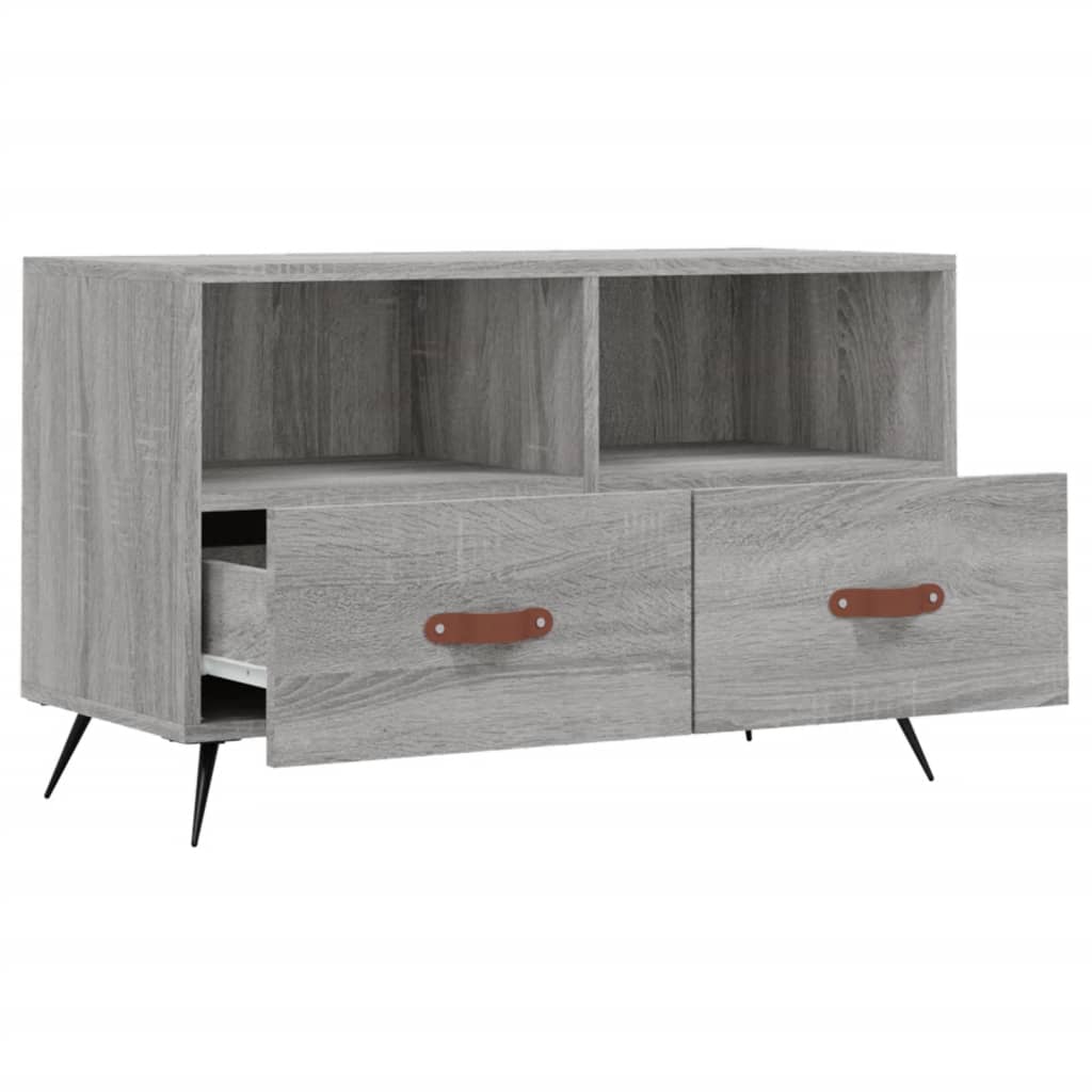 Szürke sonoma színű szerelt fa tv-szekrény 80x36x50 cm Szürke sonoma színű szerelt fa tv-szekrény 80x36x50 cm