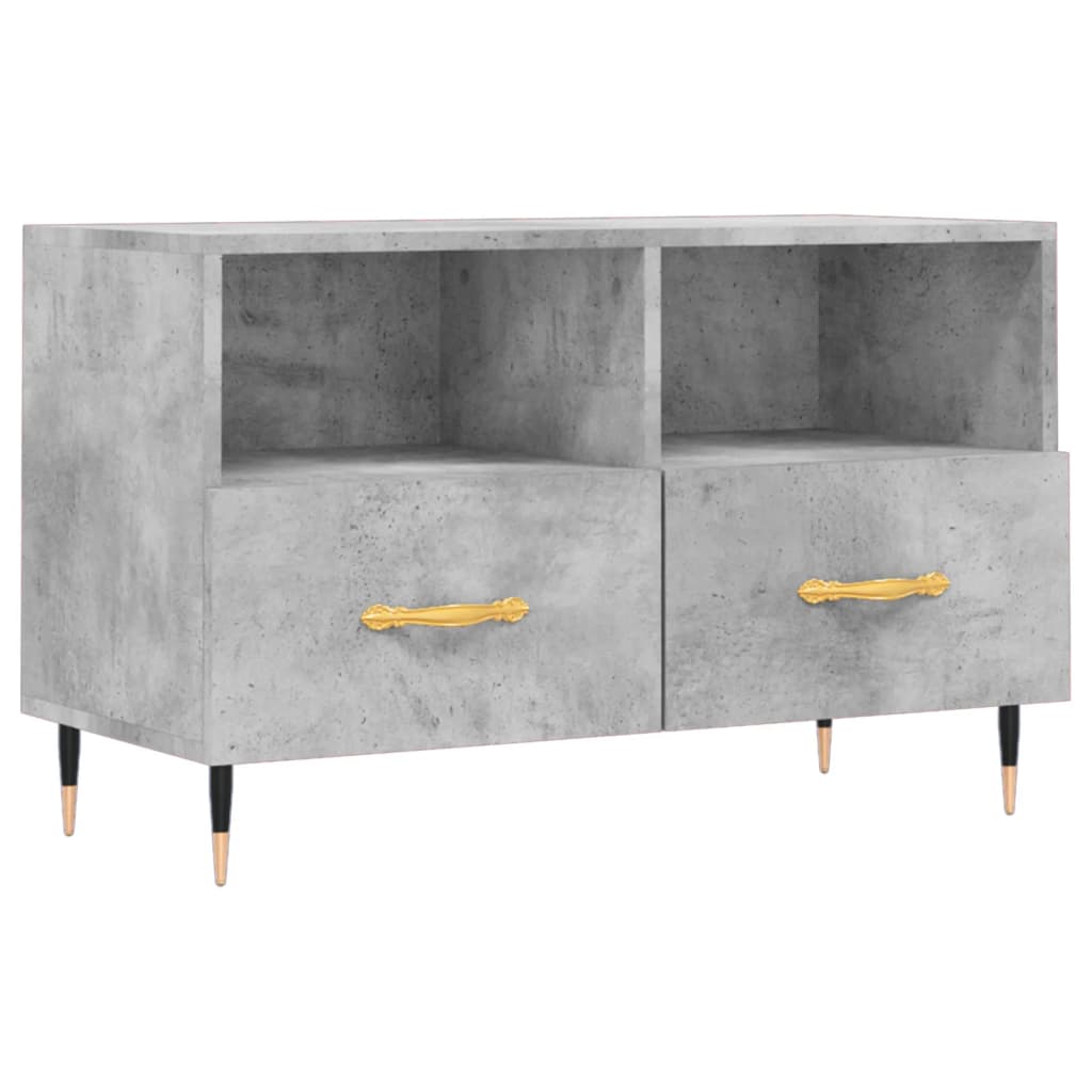 Betonszürke szerelt fa tv-szekrény 80 x 36 x 50 cm Betonszürke szerelt fa tv-szekrény 80 x 36 x 50 cm