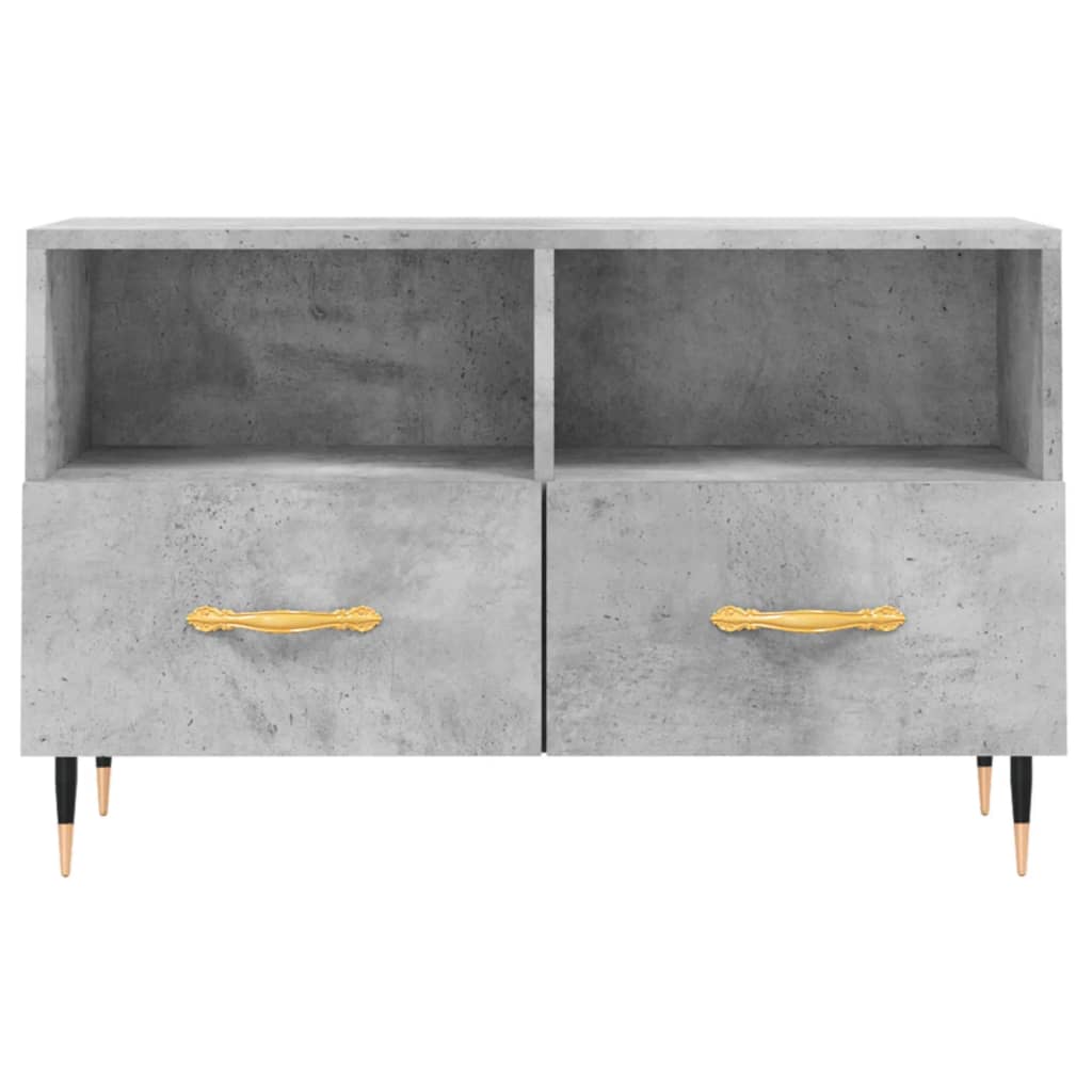Betonszürke szerelt fa tv-szekrény 80 x 36 x 50 cm Betonszürke szerelt fa tv-szekrény 80 x 36 x 50 cm