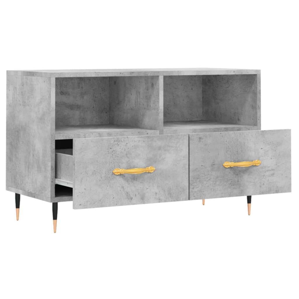 Betonszürke szerelt fa tv-szekrény 80 x 36 x 50 cm Betonszürke szerelt fa tv-szekrény 80 x 36 x 50 cm