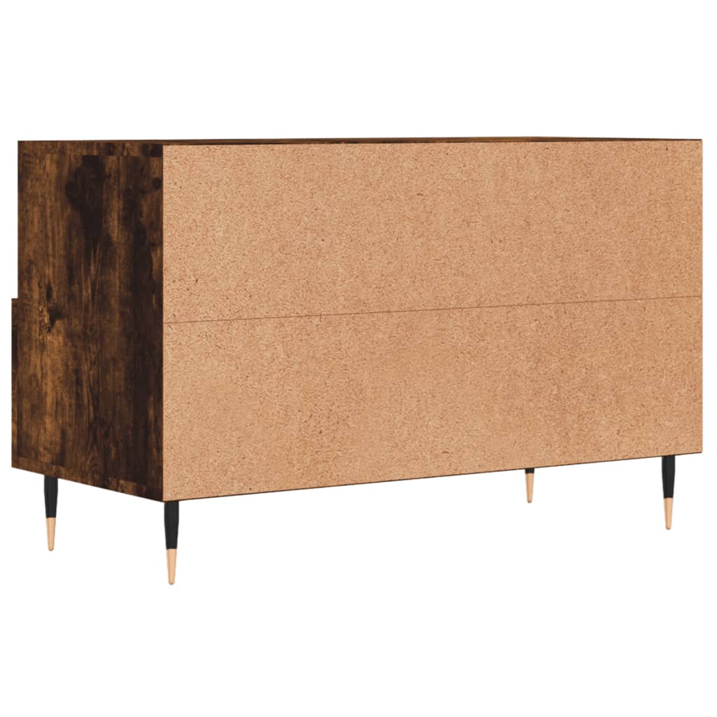 Füstös tölgyszínű szerelt fa tv-szekrény 80 x 36 x 50 cm Füstös tölgyszínű szerelt fa tv-szekrény 80 x 36 x 50 cm