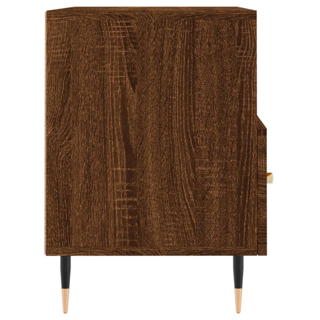 Barna tölgyszínű szerelt fa tv-szekrény 80 x 36 x 50 cm Barna tölgyszínű szerelt fa tv-szekrény 80 x 36 x 50 cm