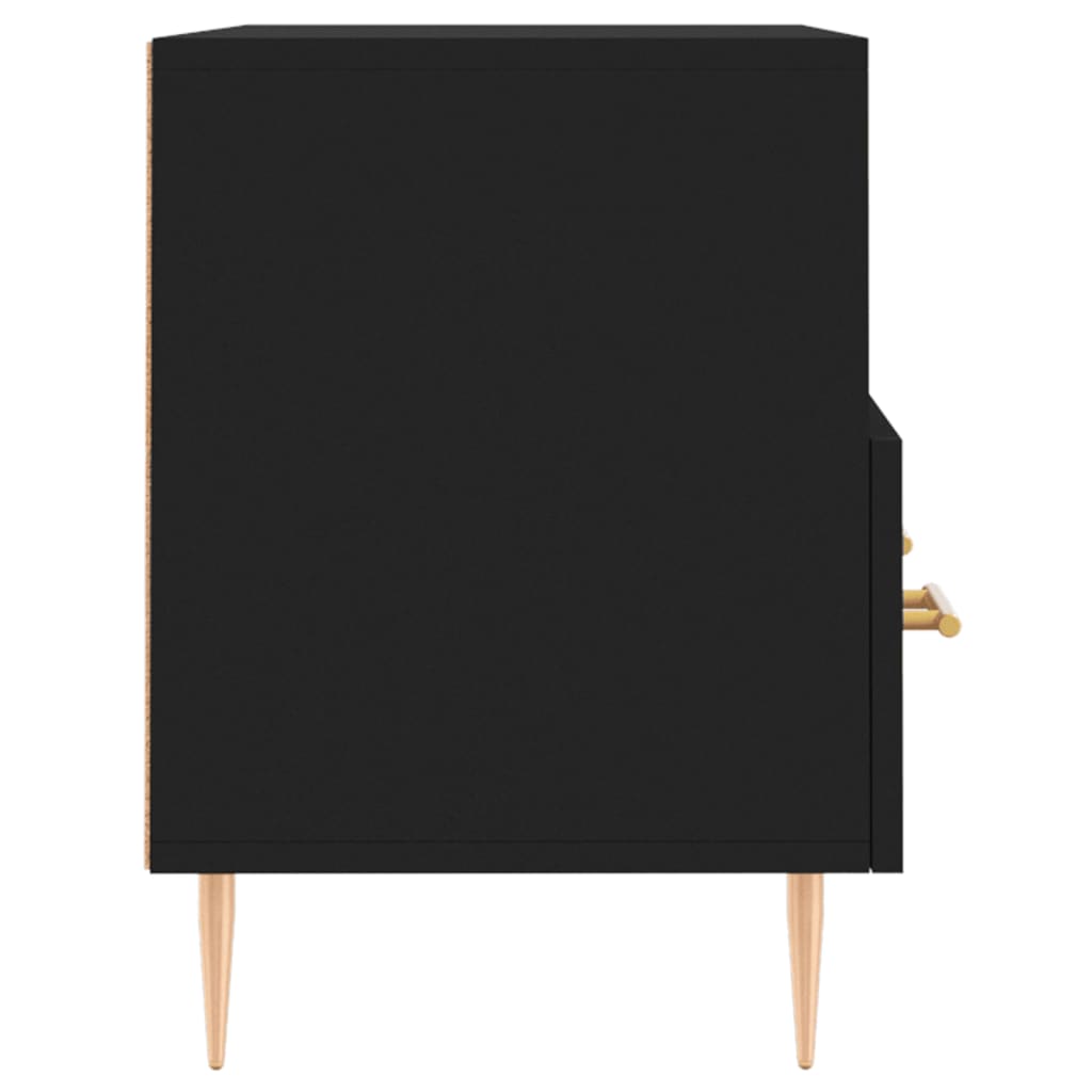 Fekete szerelt fa tv-szekrény 80 x 36 x 50 cm