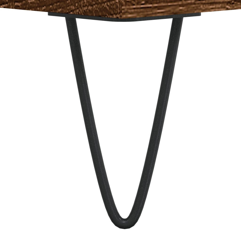 Barna tölgyszínű szerelt fa tv-szekrény 80 x 36 x 50 cm Barna tölgyszínű szerelt fa tv-szekrény 80 x 36 x 50 cm