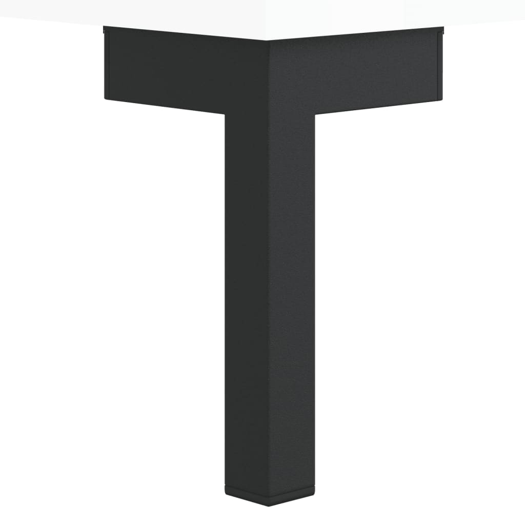 Fehér magasfényű szerelt fa tv-szekrény 80x36x50 cm