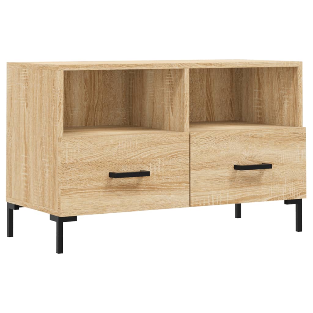 Sonoma-tölgyszínű szerelt fa tv-szekrény 80 x 36 x 50 cm Sonoma-tölgyszínű szerelt fa tv-szekrény 80 x 36 x 50 cm
