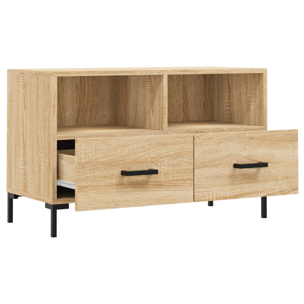 Sonoma-tölgyszínű szerelt fa tv-szekrény 80 x 36 x 50 cm Sonoma-tölgyszínű szerelt fa tv-szekrény 80 x 36 x 50 cm
