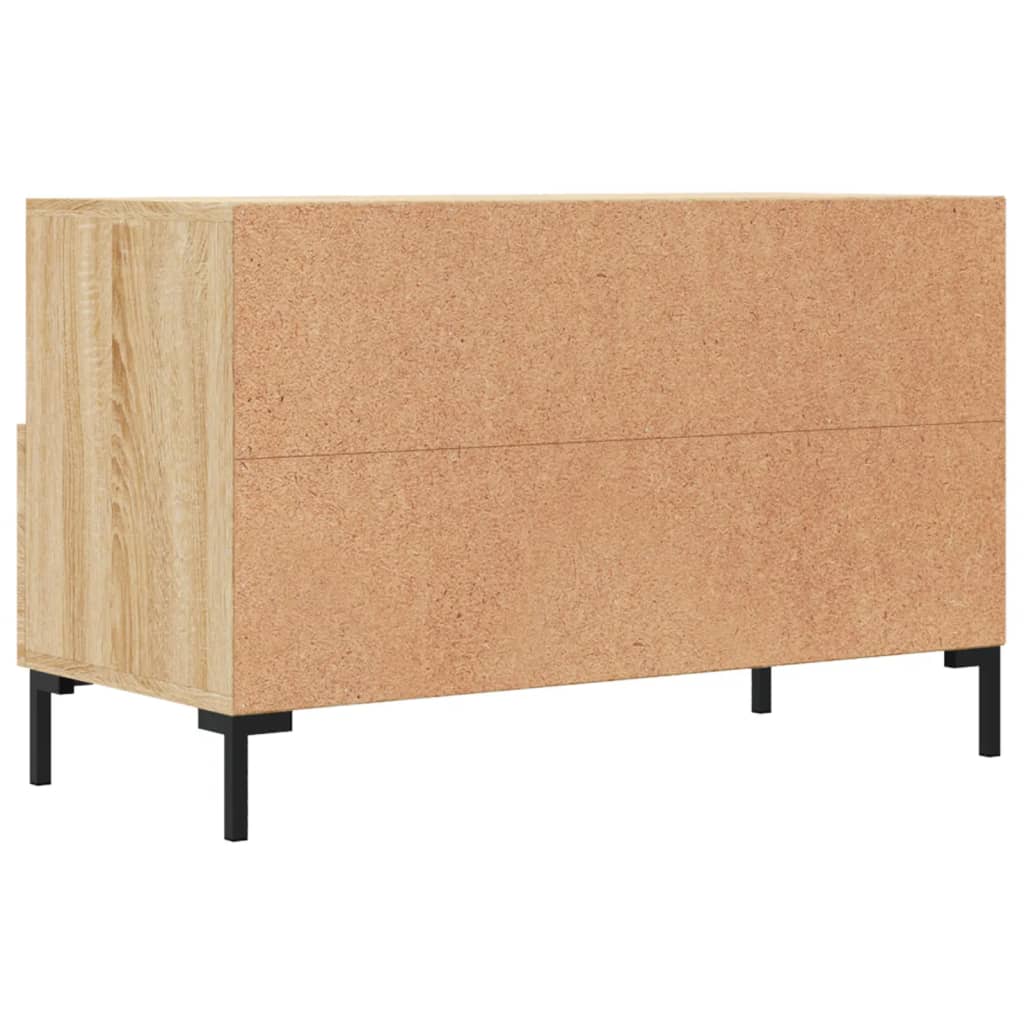 Sonoma-tölgyszínű szerelt fa tv-szekrény 80 x 36 x 50 cm Sonoma-tölgyszínű szerelt fa tv-szekrény 80 x 36 x 50 cm