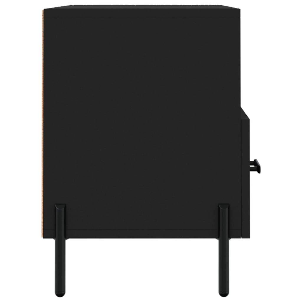 Fekete szerelt fa tv-szekrény 80 x 36 x 50 cm Fekete szerelt fa tv-szekrény 80 x 36 x 50 cm