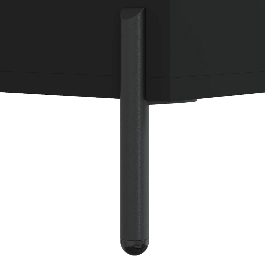 Fekete szerelt fa tv-szekrény 80 x 36 x 50 cm Fekete szerelt fa tv-szekrény 80 x 36 x 50 cm