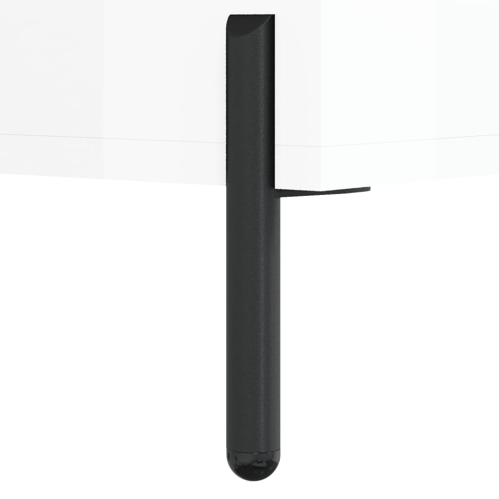Fehér magasfényű szerelt fa tv-szekrény 80x36x50 cm Fehér magasfényű szerelt fa tv-szekrény 80x36x50 cm
