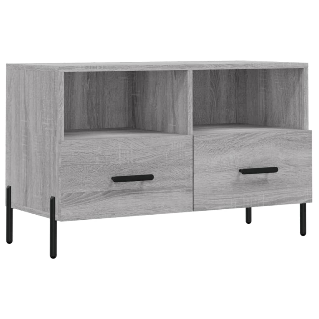 Szürke sonoma színű szerelt fa tv-szekrény 80x36x50 cm