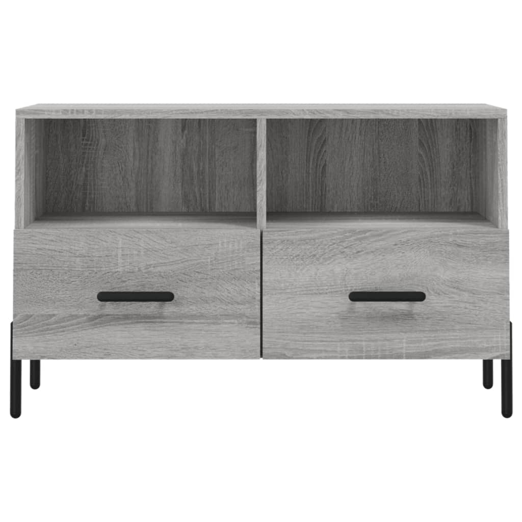 Szürke sonoma színű szerelt fa tv-szekrény 80x36x50 cm