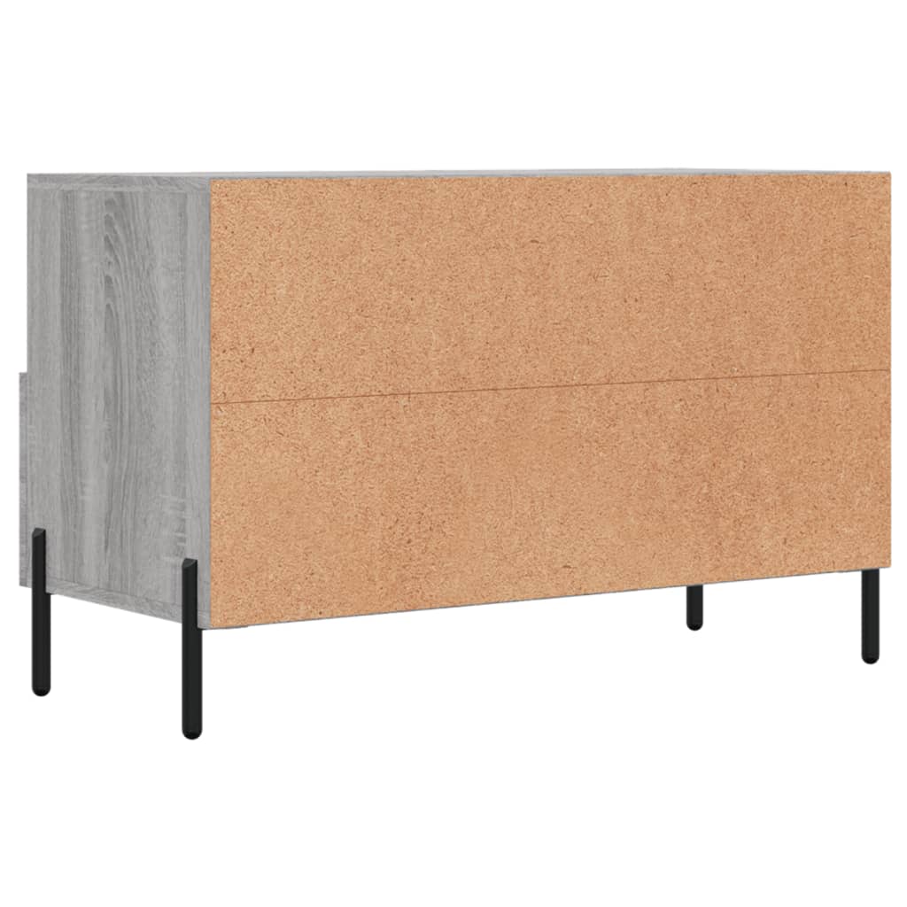 Szürke sonoma színű szerelt fa tv-szekrény 80x36x50 cm